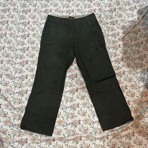 Eddie Bauer Men's Dark Green Straight Legs Pants